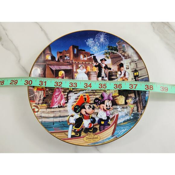 Disneyland Mickey Pirates Of The Caribbean Wall Decor Plate 8" Anniversary 1995 - Picture 13 of 13